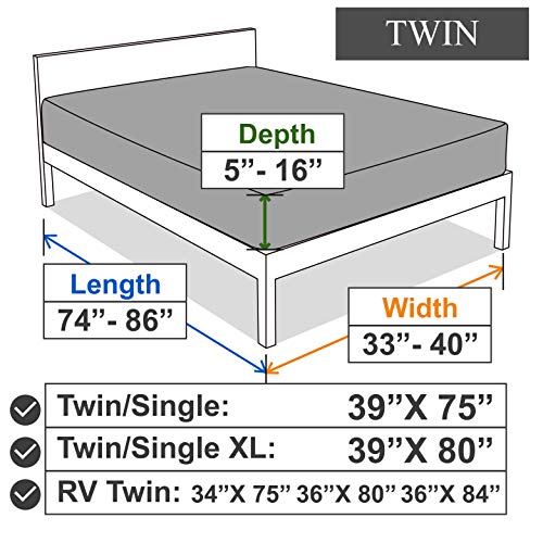 Twin Size Fitted Sheet Only - 4-Way Stretch Knit, Snug Fit, Wrinkle Free & Stay in Place, No More Slipping Off for Mattress, Soft & Comfortable - Light Gray, Twin N&Y HOME