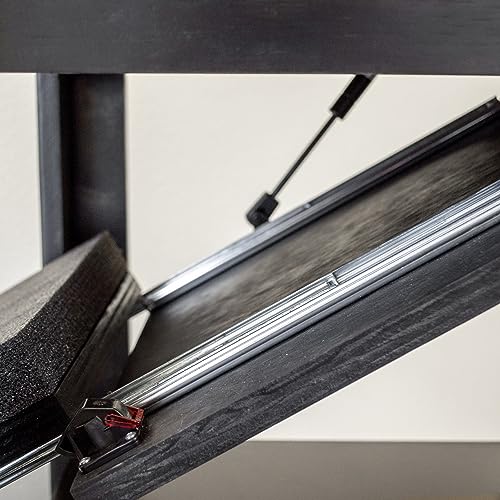 American Furniture Classics Gun Concealment Nightstand End Table, Chic Black with Honey Top American Furniture Classics