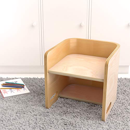 ECR4Kids Bentwood Multipurpose Cube Chair, Kids Furniture, Natural ECR4Kids