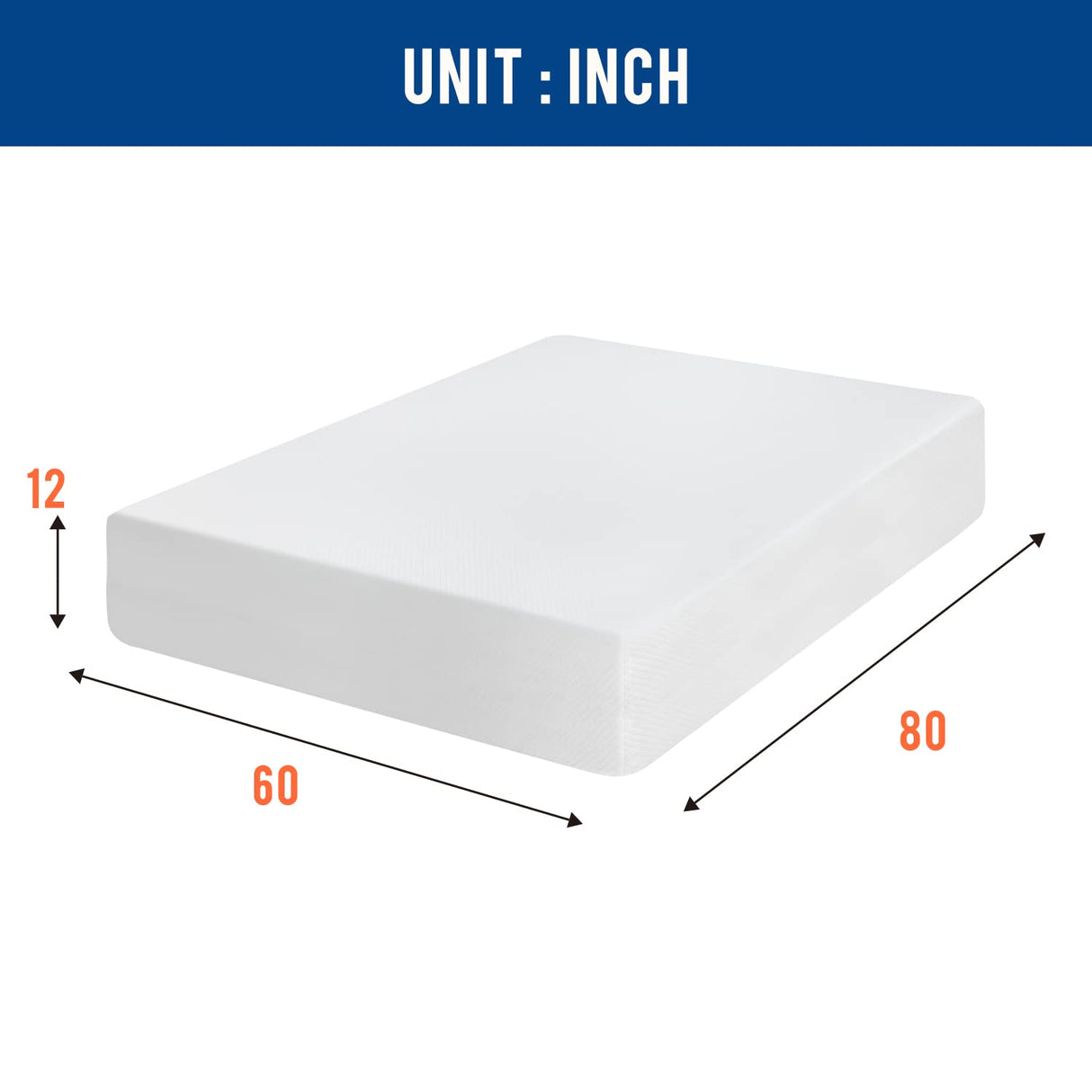 12 inch Gel Memory Foam Mattress Medium Firm Mattresses for Cool Sleep Relieving Pressure Relief CertiPUR-US Certified Mattress in a Box (Queen) FDW