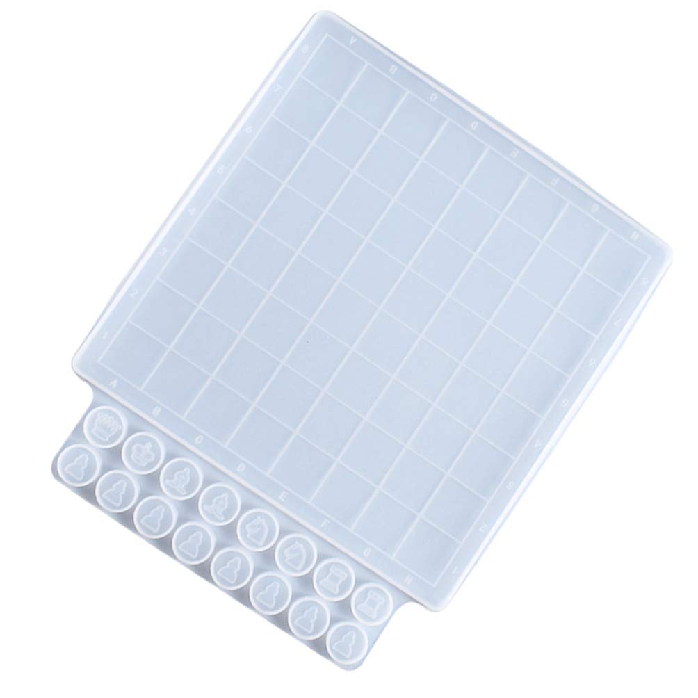 ARTIBETTER Chess Board Resin Mold Chess Table Epoxy Casting Mold International Chess Piece Silicone Mold for DIY Jewelry Crystal Crafts Making Tool ARTIBETTER