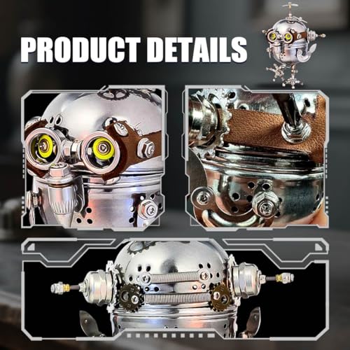 3D Metal Puzzle for Adults Mechanical Owl Egg 3D Model Kit, Steampunk Puzzle DIY Assembly, Fun and Creative for Birthday, Home Decoration, and Collectors (110+ PCS) HeyCubex