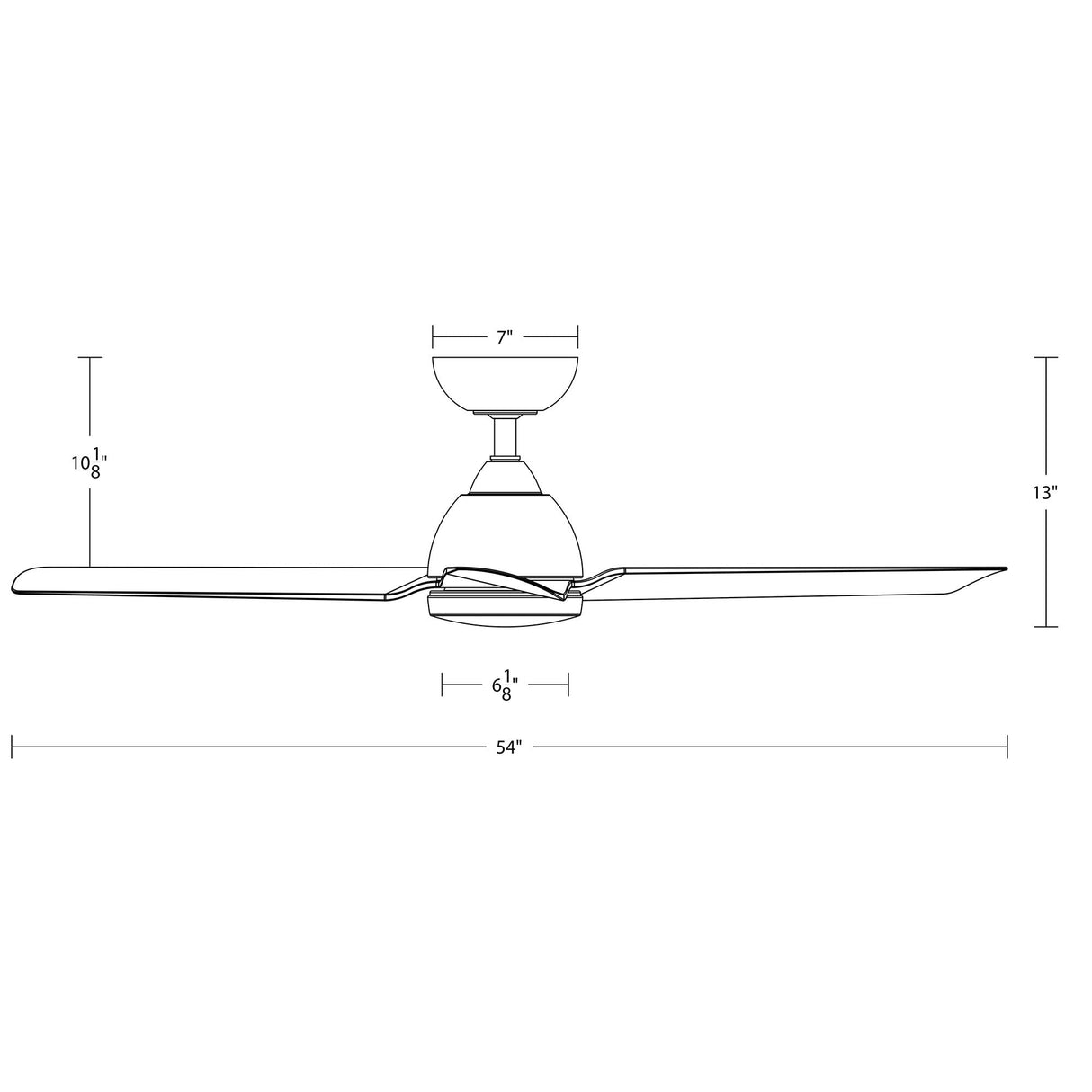 WAC Smart Fans Mocha Indoor and Outdoor 3-Blade Smart Home Ceiling Fan 54in Matte White with 3000K LED Light Kit and Remote Control works with Alexa and iOS or Android App WAC Lighting