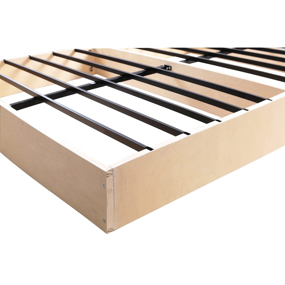 Panana Box Spring Low Profile Metal Heavy Duty Easy Assembly Sturdy Box Spring Mattress Foundation, Strong & Sturdy Support No Noise Easy to Clean (5 Inch, Full) Panana