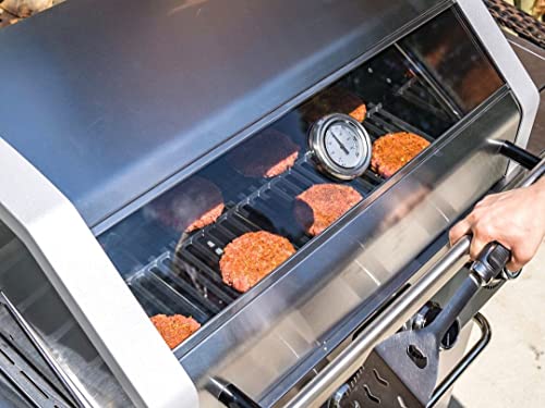 Monument Grills Larger 4-Burner Propane Gas Grills Stainless Steel Cabinet Style with Infrared Side Sear & Side Burners with Stainless Steel Rotisserie Kit(2 Items) Monument Grills