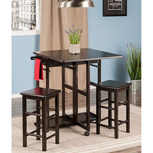 Winsome Suzanne 3-PC Set Space Saver Kitchen, Coffee Finish, 29.61x29.13x32.76 Winsome