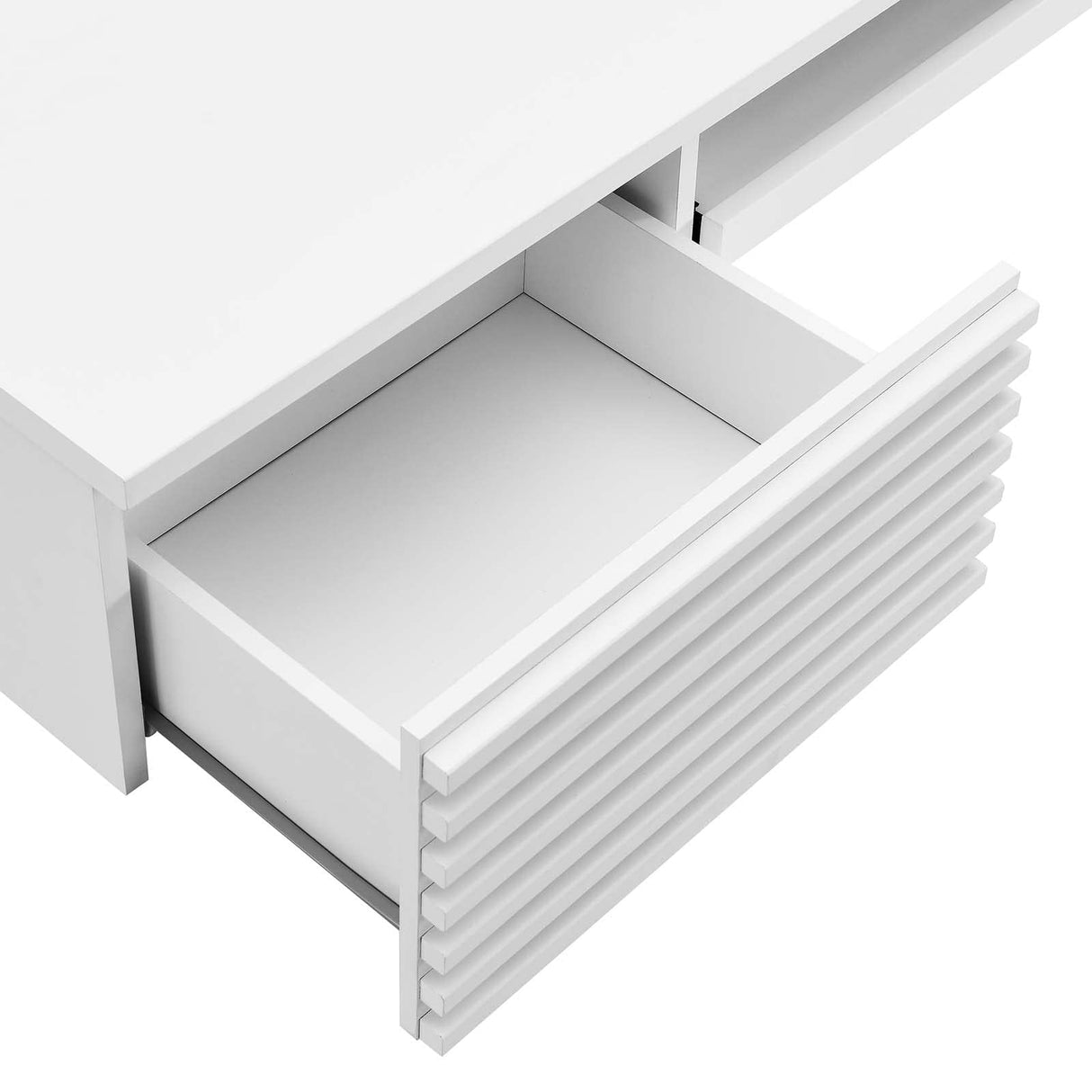 Modway Render Mid-Century Modern, Wall Mount Office Desk, White Modway