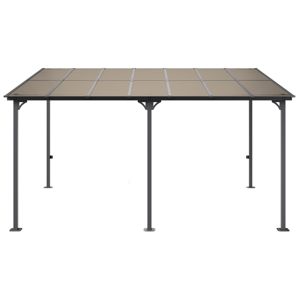 VEVOR Lean to Gazebo for Patio, 10' x 14' Hard Top Gazebo with Aluminum Frame, Wall Mounted & Freestanding Pergola, UV Resistant Polycarbonate Roof, Outdoor Patio Awnings for Deck, Garden and Backyard VEVOR