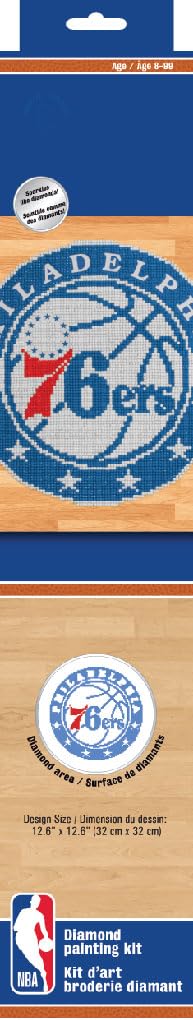 DIAMOND DOTZ NBA Philadelphia 76ersx Basketball Diamond Painting Kits for Adults - Diamond Art Kits a Relaxing Creative Craft Kit with Dotz Gems 12.6"x12.6" DIAMOND DOTZ