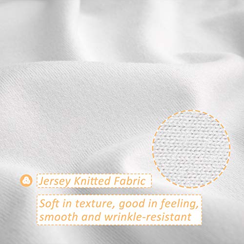 Stretch Jersey Box Spring Cover Wrap Around, Bed Skirt Alternative, Ultra Soft & Wrinkle Resistant, Queen/Queen XL, White Mrs Awesome