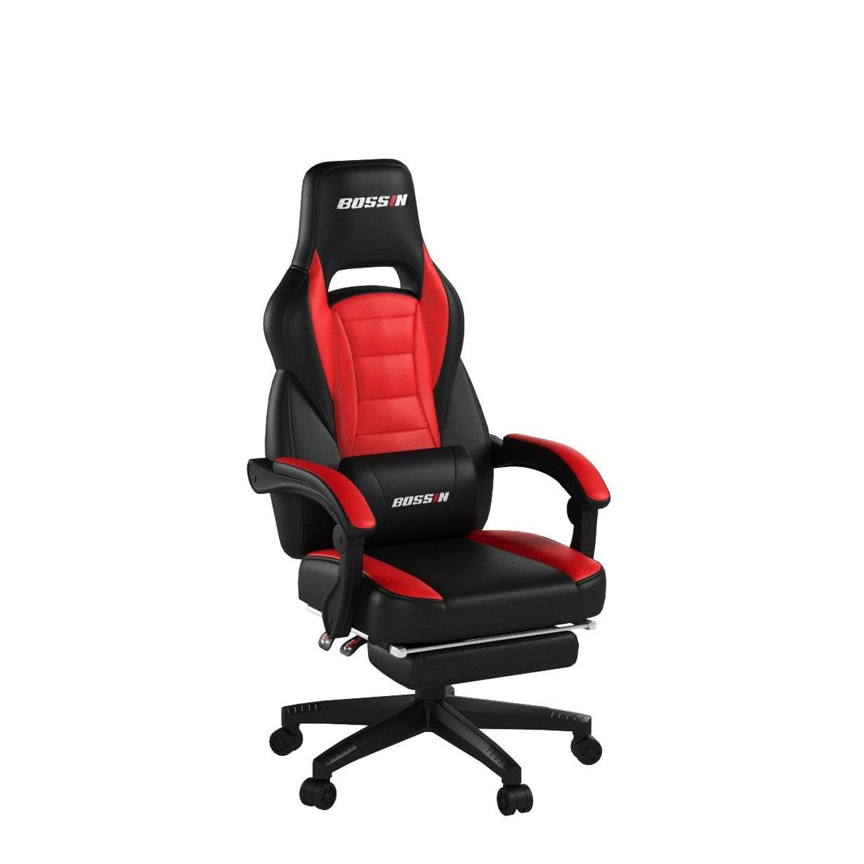 BOSSIN Gaming Chair with Footrest and Massage 400lb Weight Capacity, Big and Tall Gaming Chair for Adults, Ergonomic Heavy Duty Gaming Chair with Large Size Seat and High Back BOSSIN