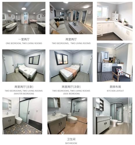 Tiny House 40FT, Customizable 40FT Expandable Container House - Choose Bedrooms,Washrooms, Kitchens,Colors and Sizes.Spacious Design,Safety Construction,Comfortable Living,Mobility, White Patriot 5Lion Corporation