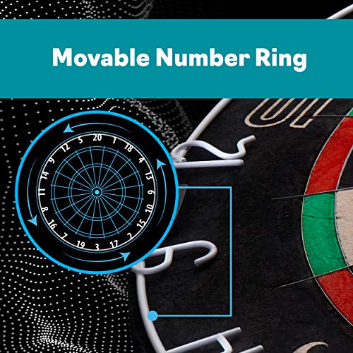 Viper Slash Official Competition Bristle Steel Tip Dartboard, WDF Accredited with Staple-Free Ultra-Thin Metal Wiring, Self-Healing Professional-Grade African Sisal, Magnetic Dart Holders,Black Viper