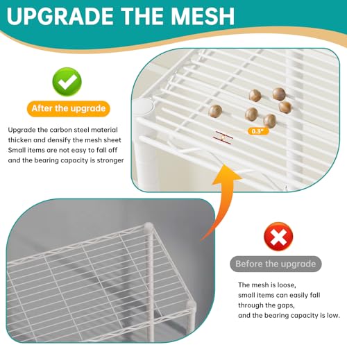 SINGAYE 5 Shelves Storage Shelf Wire Closet Bathroom Organizers Metal Pantry Kitchen Small Garage Shelving Unit Laundry Room Organization Home Corner Rack Estantes para Cocina White 10" Dx16 Wx55”H SINGAYE