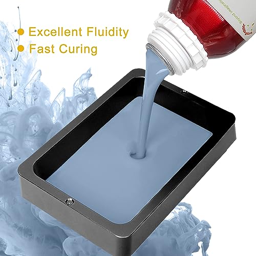 Reprapper ABS-Like 3D Printer Resin, 405nm Fast UV-Curing 1kg Gray 3D Printing Resin Photopolymer Sensitive Resin for LCD Printer, Grey 1000g RepRapper