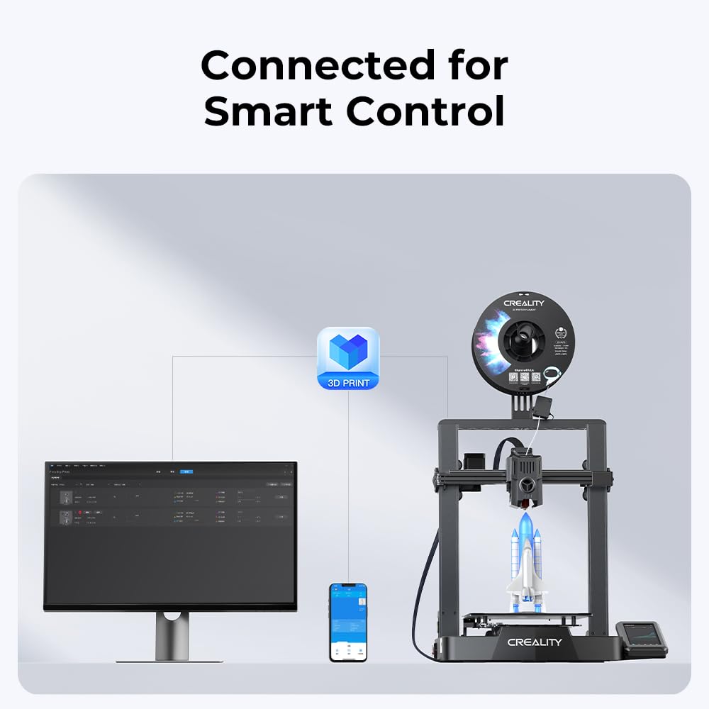 Official Creality Ender 3 V3 KE 3D Printer. Smart OS, 500mm/s Max Printing Speed, X-axis Linear Rail for Ender3 V3 KE Smarter and Faster 3D Printing Cregrant3D