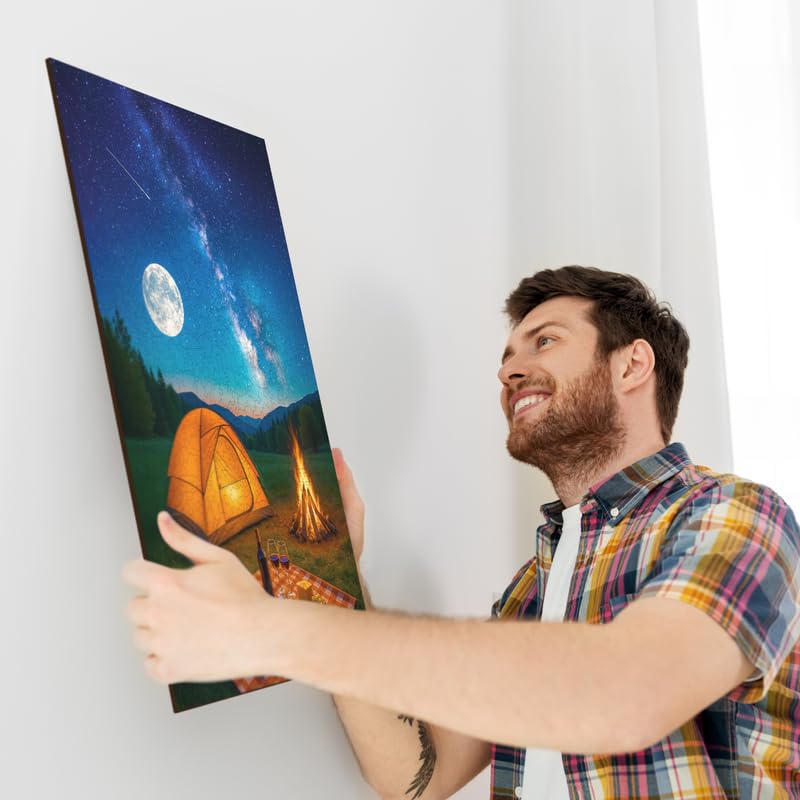 Puzzle Saver Sheets – 12 Extra Strong 10.2 x 7.1 Peel & Stick Puzzle Glue Sheets + 4 Hangers – Preserve Two 1000-Piece Jigsaw Puzzles – Clear Adhesive Backing Kit by LEOGOR LEOGOR