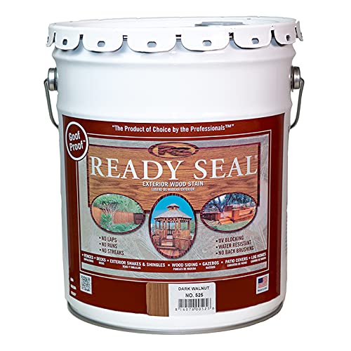 2-Pack of 5 gal Ready Seal 525 Dark Walnut Exterior Stain & Sealer for Wood Ready Seal