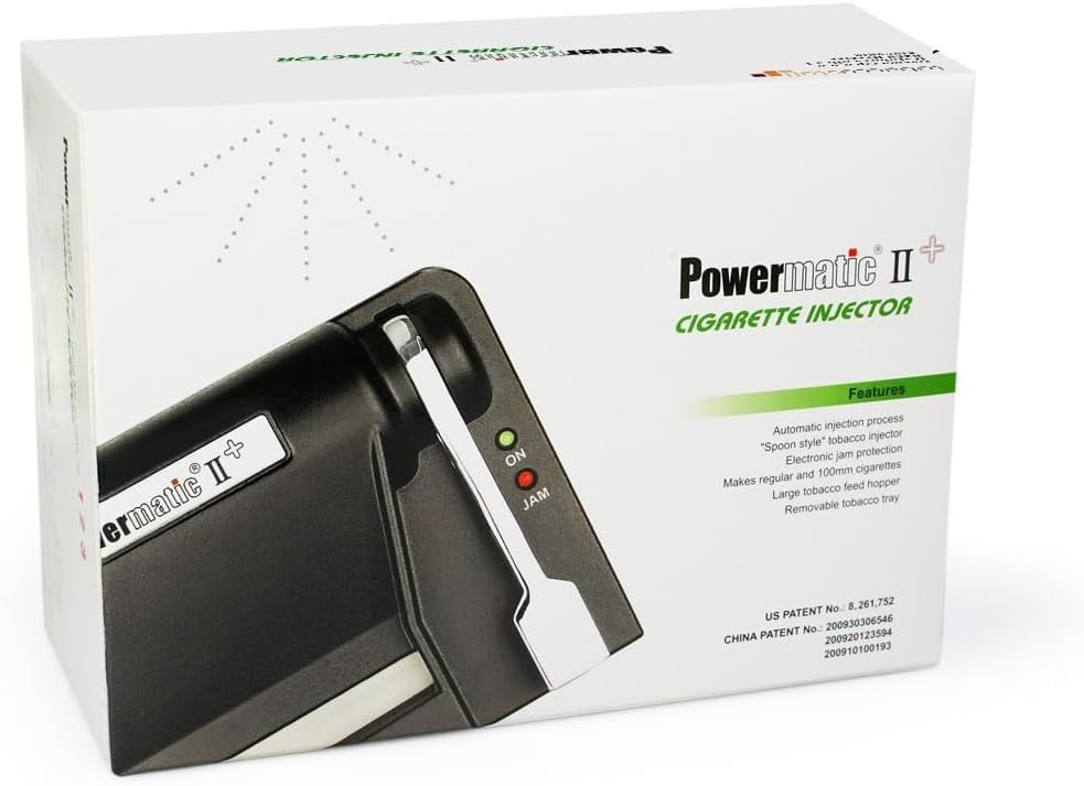 LEAF ONLY Powermatic 2+ Electric Cigarette Rolling Machine Injector - Cigarette Roller Starter Kit with King Size Zen Cigarettes Tubes 250ct and Reusable Pack Leaf Only