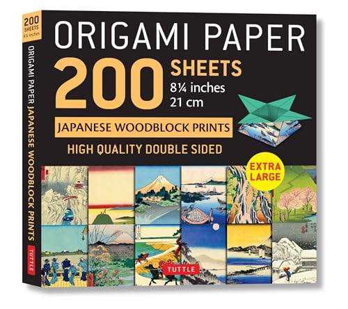Origami Paper 200 sheets Japanese Woodblock Prints 8 1/4": Extra Large Tuttle Origami Paper: Double Sided Origami Sheets Printed with 12 Different Prints (Instructions for 6 Projects Included) Tuttle Publishing