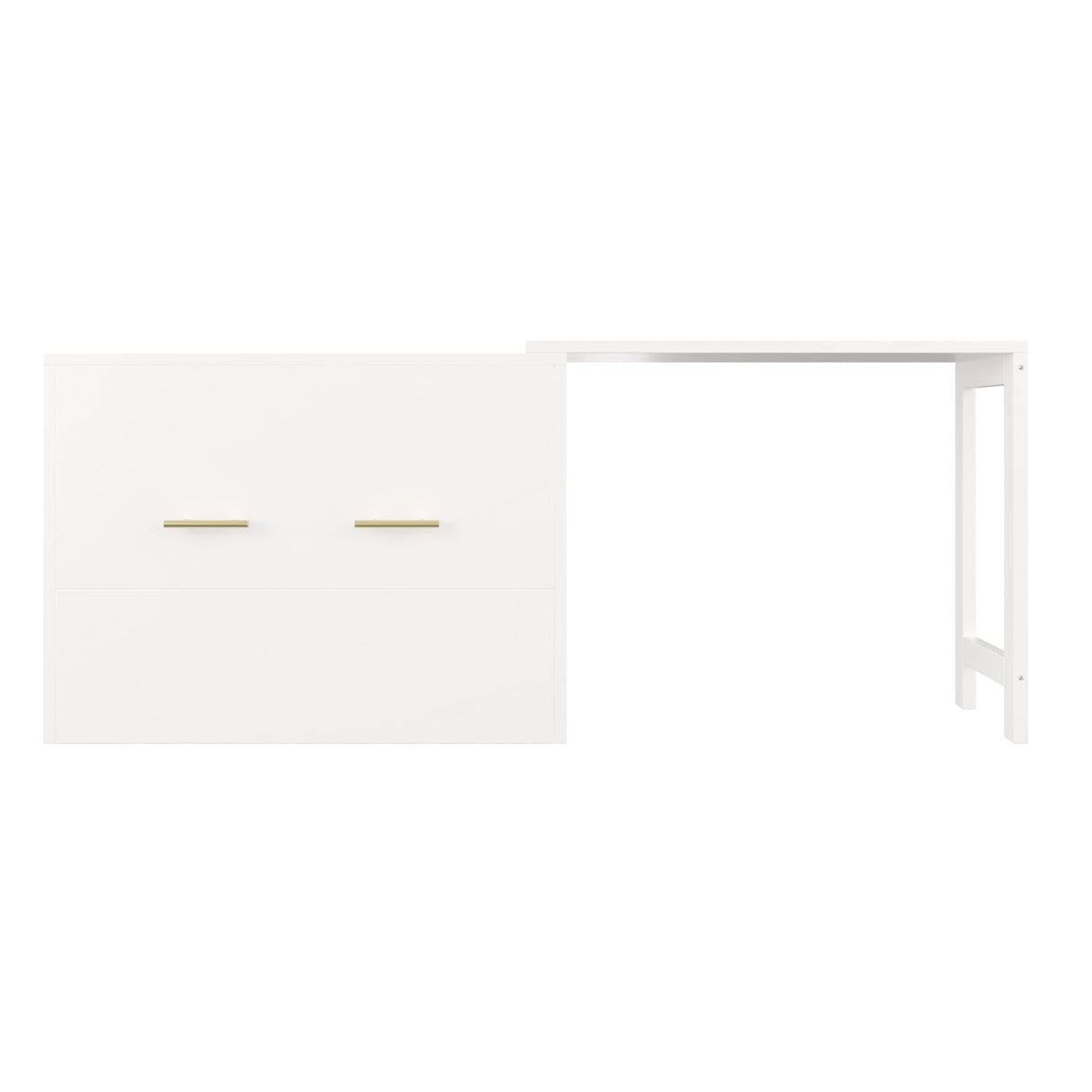 Merax Twin Size Murphy Cabinet Bed with Adjustable Position Desk, Murphy Chest Dresser Bed with Foldable Cushion for Guest Room, Apartment and Small Space Merax