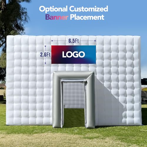 Wellcomer Giant 30x20x13' Inflatable Nightclub with Blower, Inflatable Outdoor Party Tent for Parties, Corporate Events, Festivals, and Special Gatherings - White Wellcomer