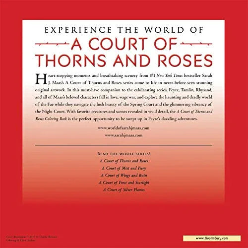 A Court of Thorns and Roses Coloring Book Bloomsbury USA Childrens