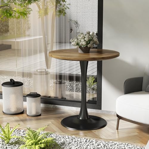 Kasinali Wood Round Table Modern Dining Table Tulip Round Kitchen Table Wooden Mid Century Coffee Table for Living Room 31.5 inch Kasinali