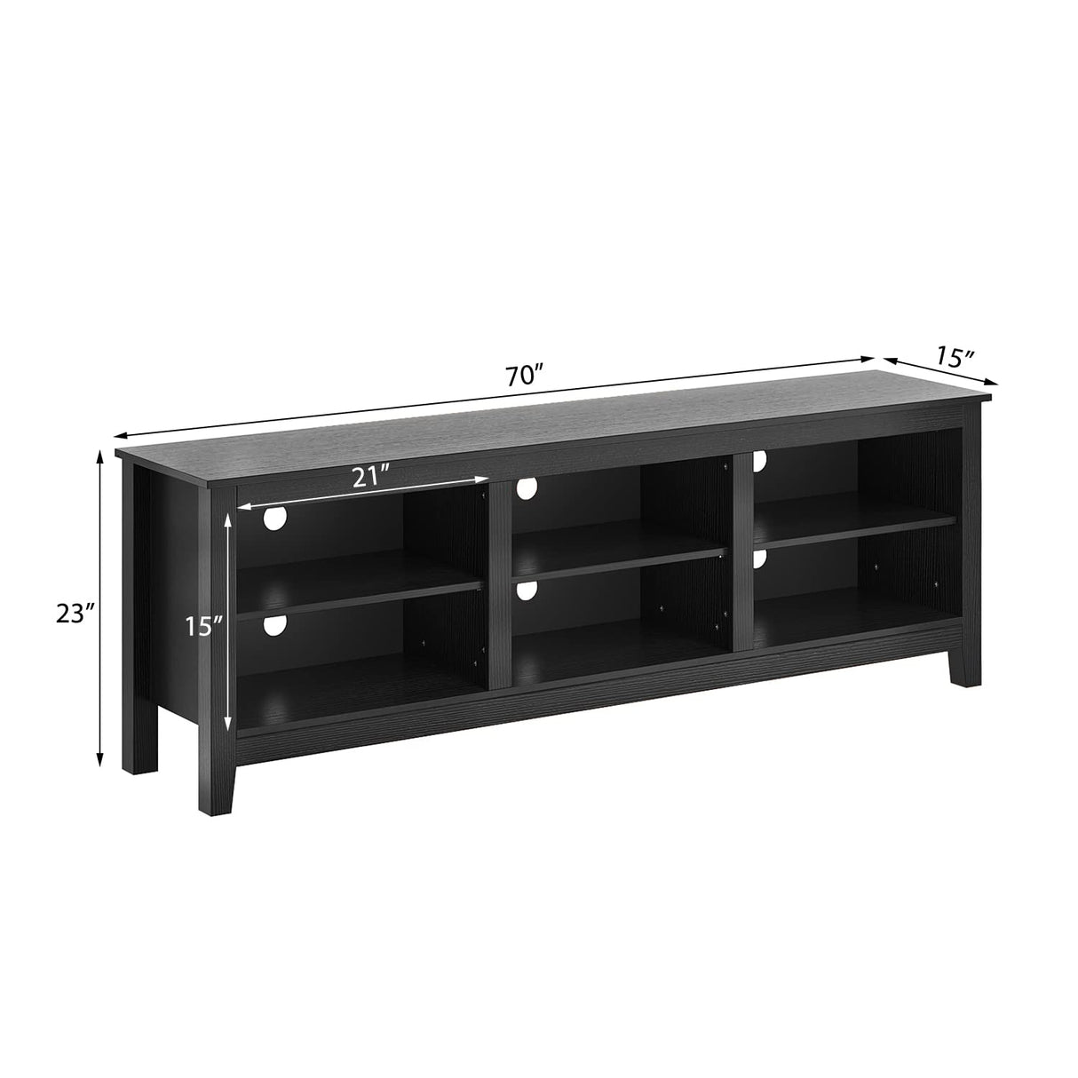 Panana TV Stand, Moden 6 Cubby TV Stand for 75 inch TV, Farmhouse Television Stands Entertainment Center Media Stand with Storage TV Table Stand for Living Room Panana