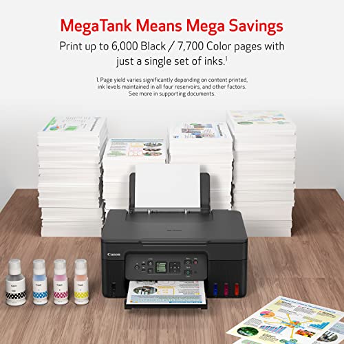 Canon MegaTank G3270 All-in-One Wireless Inkjet Printer. for Home Use, Print, Scan and Copy, Black Canon