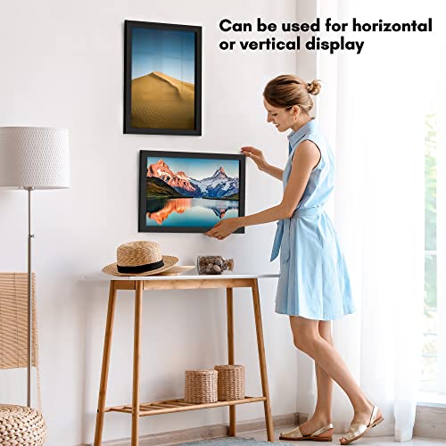 Americanflat 12x18 Black Picture Frame - Engineered Wood Photo Frame with Shatter-Resistant Glass and Hanging Hardware for Wall Display Americanflat