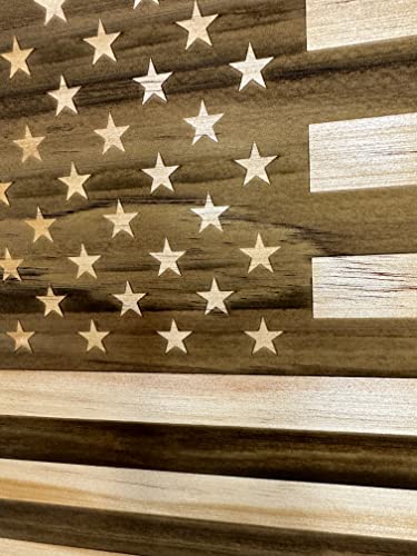 American Flag Concealed Gun Cabinet, Hidden Gun Storage American Flag (Natural) Bellewood Designs