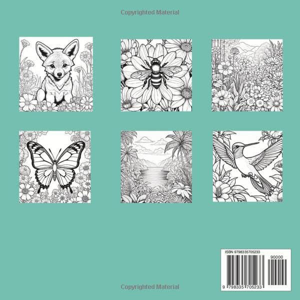 Peaceful Nature: A Coloring Experience for Stress and Anxiety Relief: A coloring book for Adults and Children WoodArtSupply