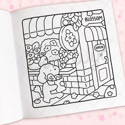 Cozy Cuties: Coloring Book for Adults and Kids (Cozy Spaces Coloring) WoodArtSupply