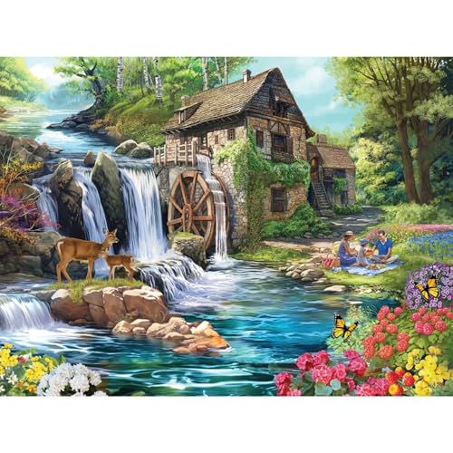 Bits and Pieces Jigsaw Puzzles for Adults 1500 Pieces - The Old Mill Bits and Pieces