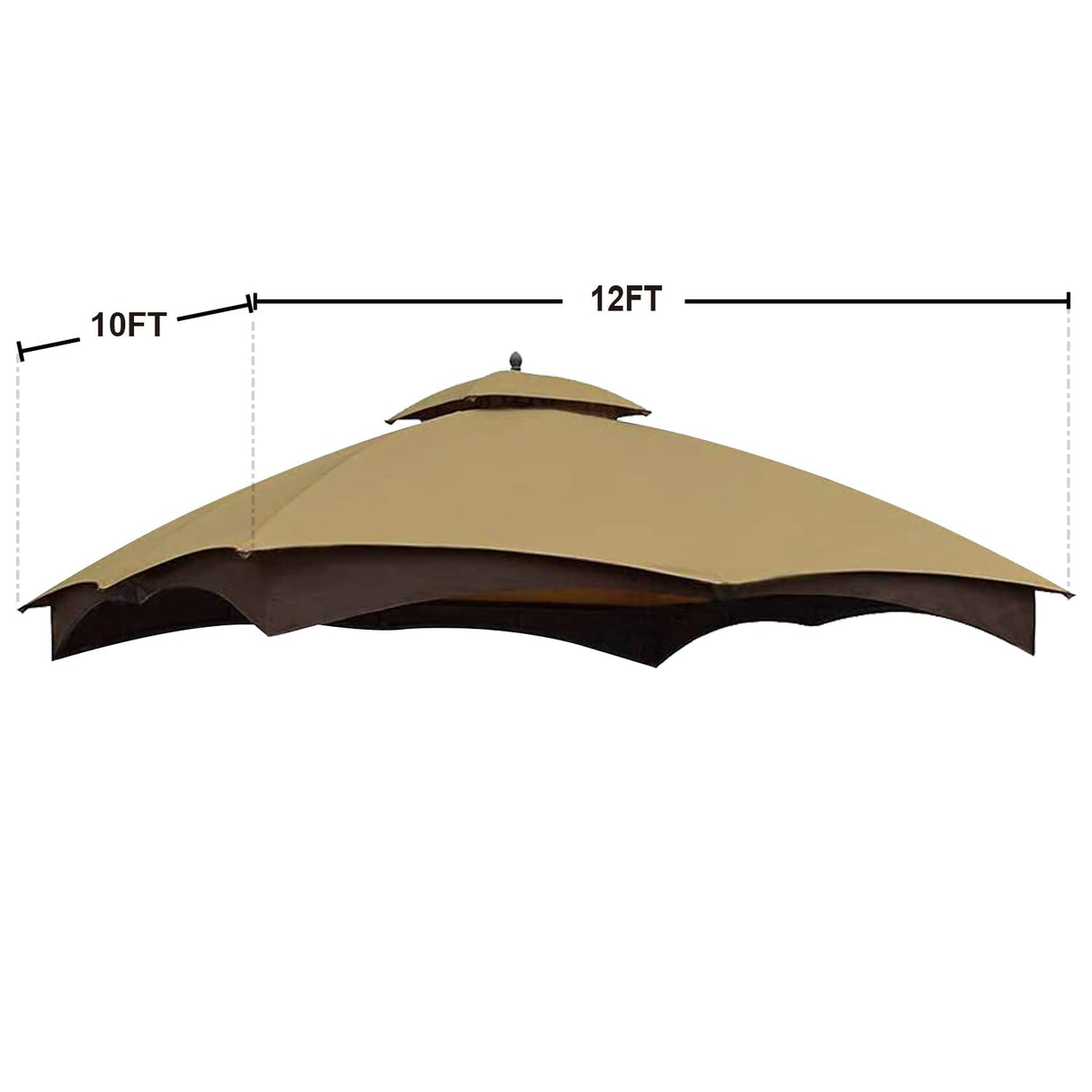 ABCCANOPY Gazebo Replacement Canopy Top for Lowe's Allen Roth #GF-12S004B-1, Beige ABCCANOPY