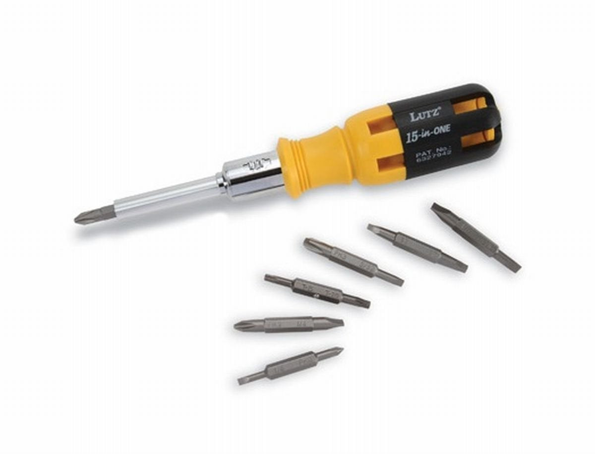 Lutz 15-in-1 Ratchet Screwdriver-YELLOW/BLACK Lutz