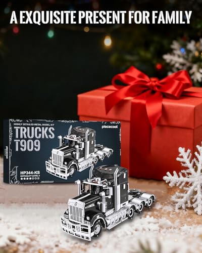 Piececool 3D Metal Puzzles T909 Trucks Model Kits for Adults to Build,DIY Hobbies Building kit Birthday Christmas Day Gifts