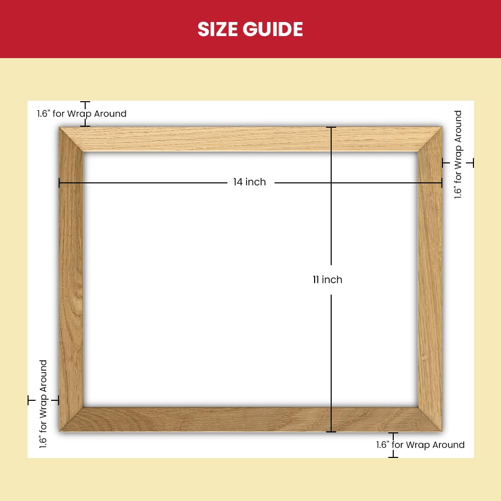 CanvasChamp Canvas Stretcher Bar - DIY Canvas Wood Frame Kit for Gallery Wrap Oil Painting Posters & Canvas Arts, Easy to Assemble (Set of 4, 11" x 14") CanvasChamp