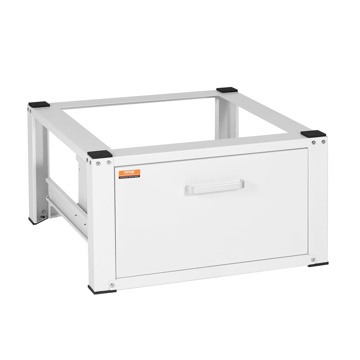 VEVOR YN-WM01 Laundry Pedestal Washer and Dryer Stand Platform Universal Fit 660lbs Capacity, Heavy Duty Multi-Functional Base for Washing Machine with Drawer & Rich Accessories, White VEVOR