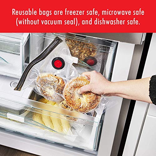ZWILLING Fresh & Save Vacuum Sealer Machine Starter Set with Airtight Food Storage Container Glass, Sous Vide Bags, Meal Prep ZWILLING