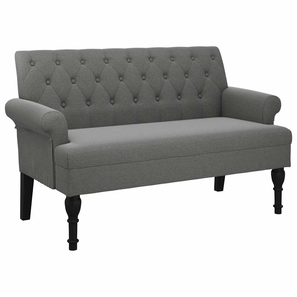 vidaXL 47" W Small Loveseat, Fabric Chesterfield Sofa with Button Tufting & Rolled Armrests for Small Spaces, 2 Seater Couch for Living Room & Bedroom, Dark Gray vidaXL