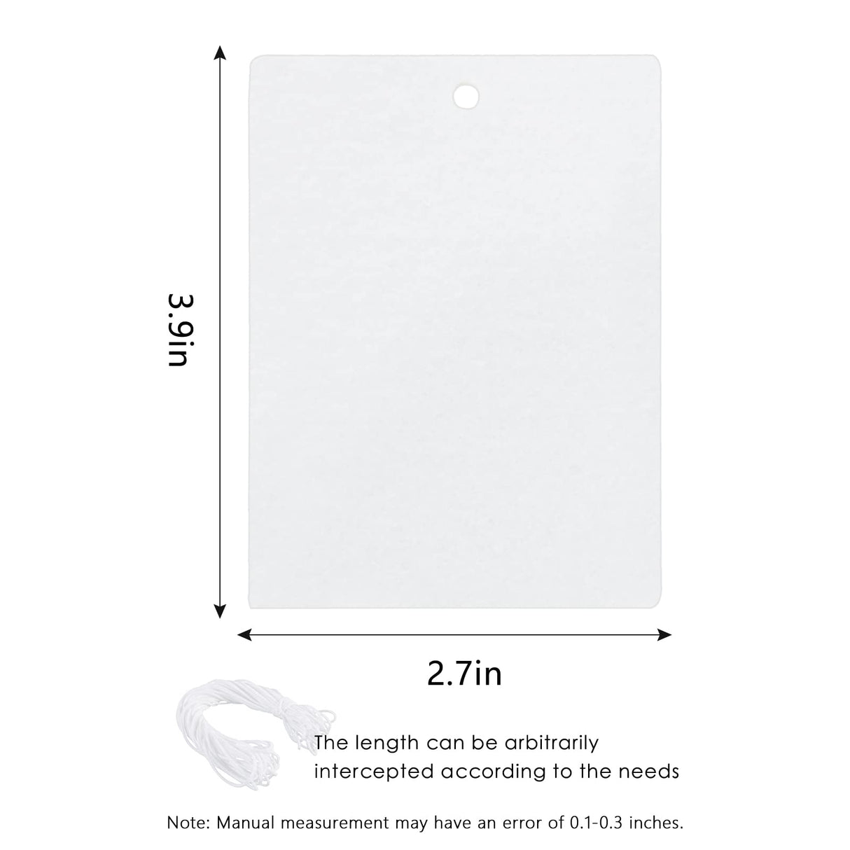 MAIKESUB 25 Pieces Rectangle Sublimation Air Freshener Blank Sheets Car Scented Hanging Sheets Felt Air Freshener White Fragrant Sheets with Bags and Elastic Rope for Car Interior Use and Decor MAIKESUB