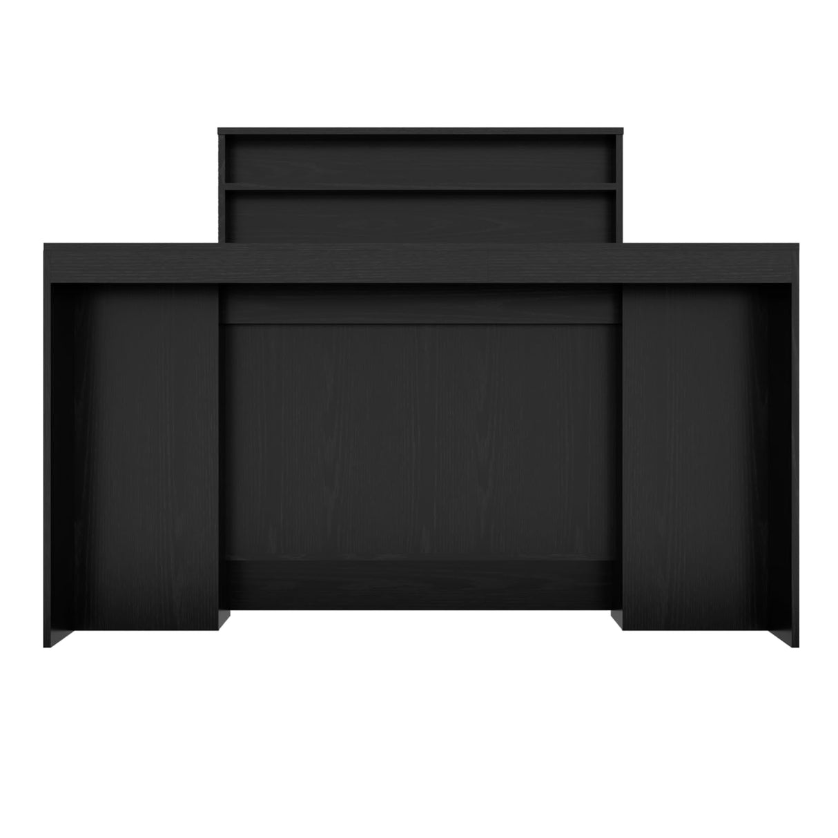 VOWNER 39.3" H Modern Reception Desk with LED Lighting, Office Counter with Display Cabinet, Secretary Desk with Power Outlets – Front Desk for Salon, Lobby – White (55.1" W x 21.2" D x 39.3" H) VOWNER