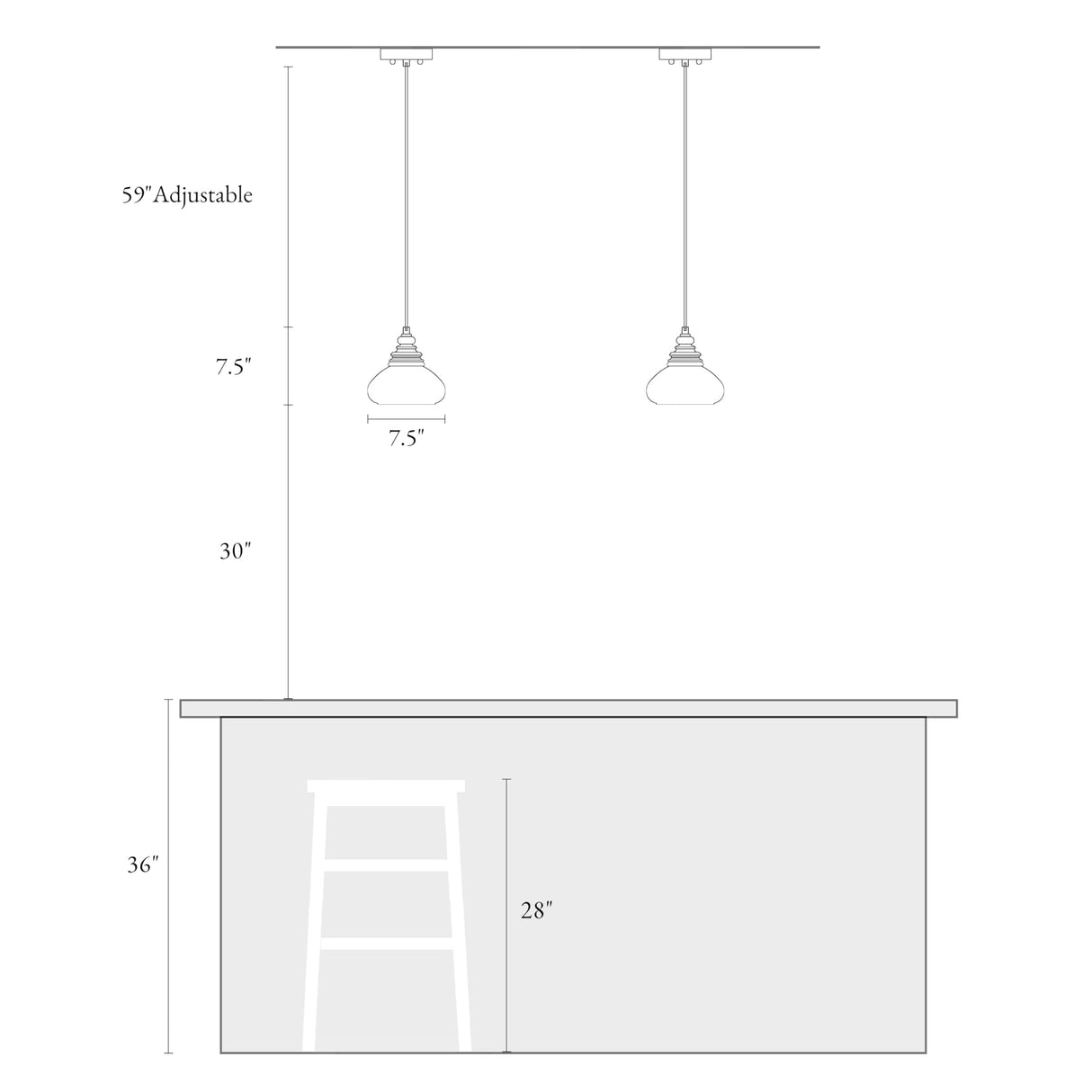 KSANA Pendant Lights Kitchen Island, 1-Light Farmhouse Kitchen Pendant Lighting Over Island, 7.5'' Rustic Wood Pendant Light Fixtures with Clear Glass Shade KSANA