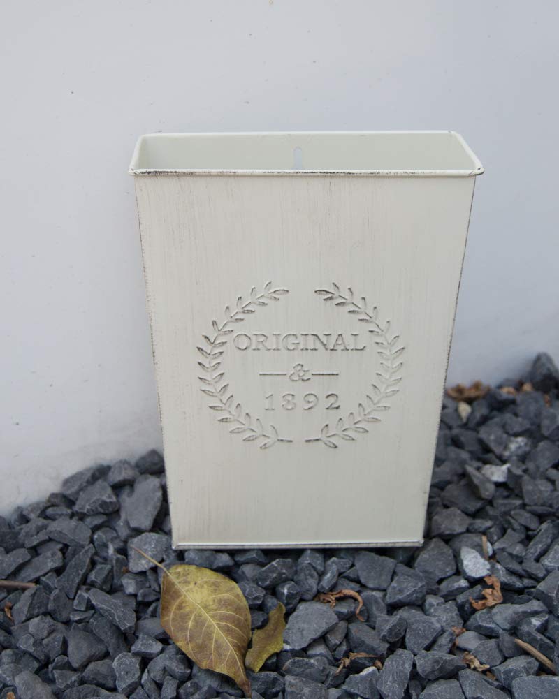 LESEN Set of 2 Farmhouse Metal Wall Planter,Rustic Wall Decor Country Hanging Wall Vase Box for Plants Flower Home Decoration LESEN