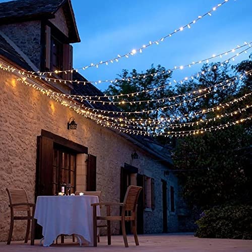 kemooie 500 LED Christmas Lights, 164FT 8 Lighting Modes Plug in Waterproof LED String Lights for Outdoor Christmas Tree Birthday Christmas Wedding Party Garden Balcony Decorations (Warm White) kemooie