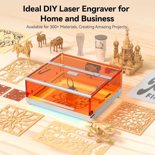 TOOCAA Enclosed Laser Engraver Machine,Professional Software, 22" x 22" Bed Size,20W (20000mW) Laser Cutter and Lazer Engraving Machines for Tumblers Wood Metal Acrylic TOOCAA