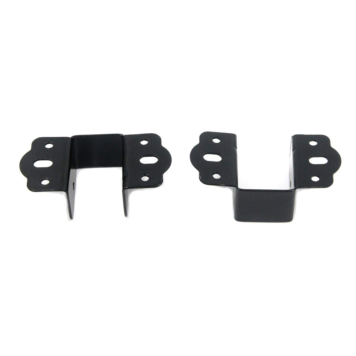 Coshar 4Pcs Heavy Duty Bed Rail Fittings Black Bed Frame Brackets Adapter U-Shape Bed Supporters Hardware for Bunk Bed Headboard, 3.62"x1.9"(L*W) Coshar