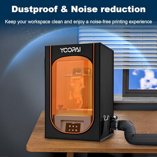 Resin 3D Printer Enclosure with Ventilation, 3D Printer Vented Enclosure Tent Cover Eliminate Odors Dustproof Isolate Noise Compatible with Creality Anycubic Elegoo Series LCD Resin UV 3D Printer YOOPAI